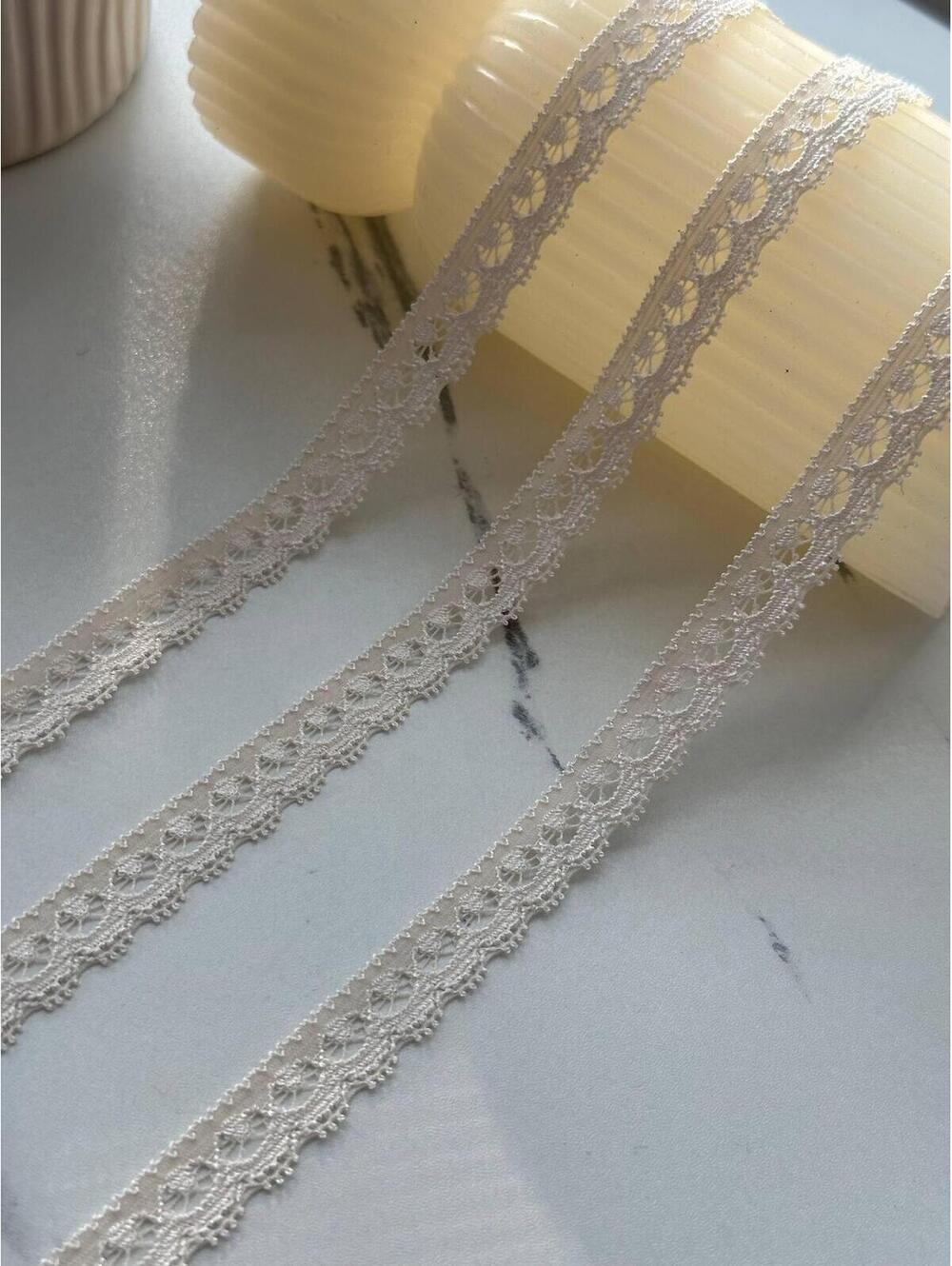 10Yds Japan Stretch 0.45" Off-White Eyelash Stretch Lace Wholesale